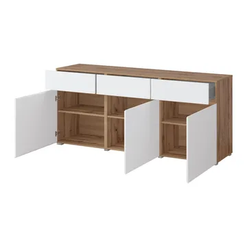 Skjenk Cross 3 Dører med 3 Skuffer - Hvit - Oppbevaring - Oppbevaringsmøbler - Sideboard & skjenk