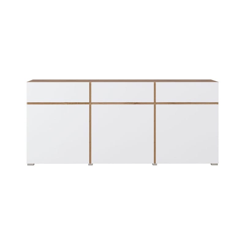 Skjenk Cross 3 Dører med 3 Skuffer - Hvit - Oppbevaring - Oppbevaringsmøbler - Sideboard & skjenk