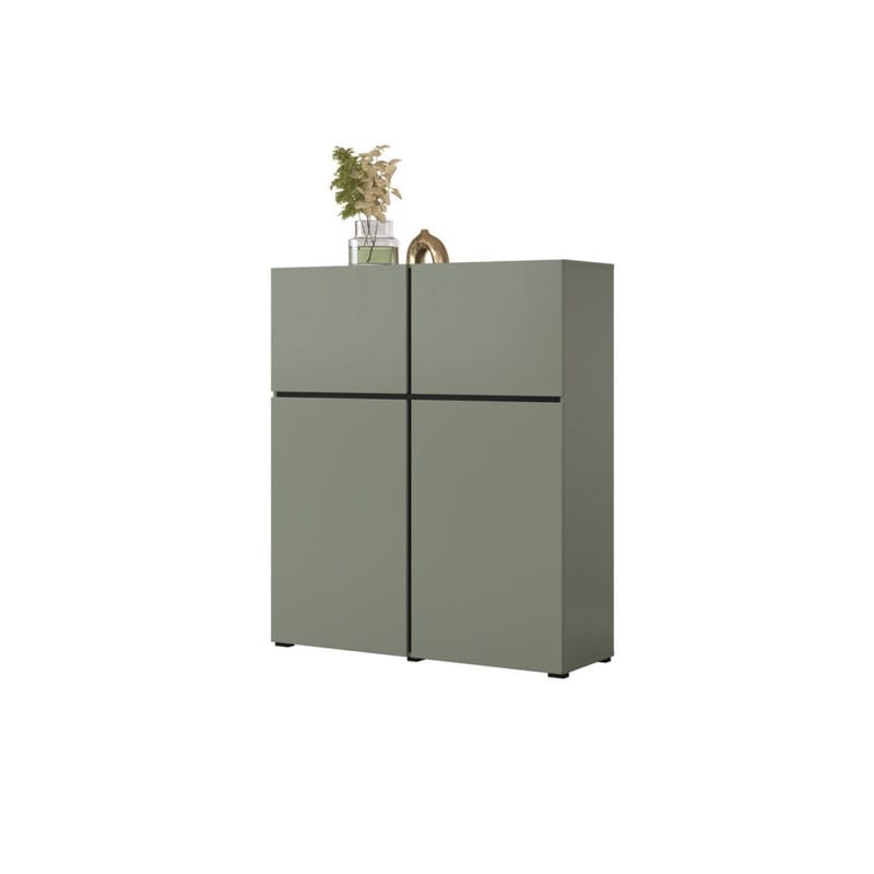 Skjenk Cross 4 Dører - Grønn - Svart - Oppbevaring - Oppbevaringsmøbler - Sideboard & skjenk