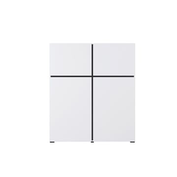 Skjenk Cross 4 Dører - Hvit - Svart - Oppbevaring - Oppbevaringsmøbler - Sideboard & skjenk