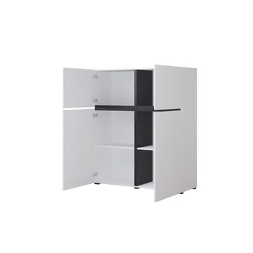 Skjenk Cross 4 Dører - Hvit - Svart - Oppbevaring - Oppbevaringsmøbler - Sideboard & skjenk