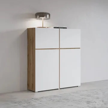 Skjenk Cross 4 Dører - Hvit - Oppbevaring - Oppbevaringsmøbler - Sideboard & skjenk