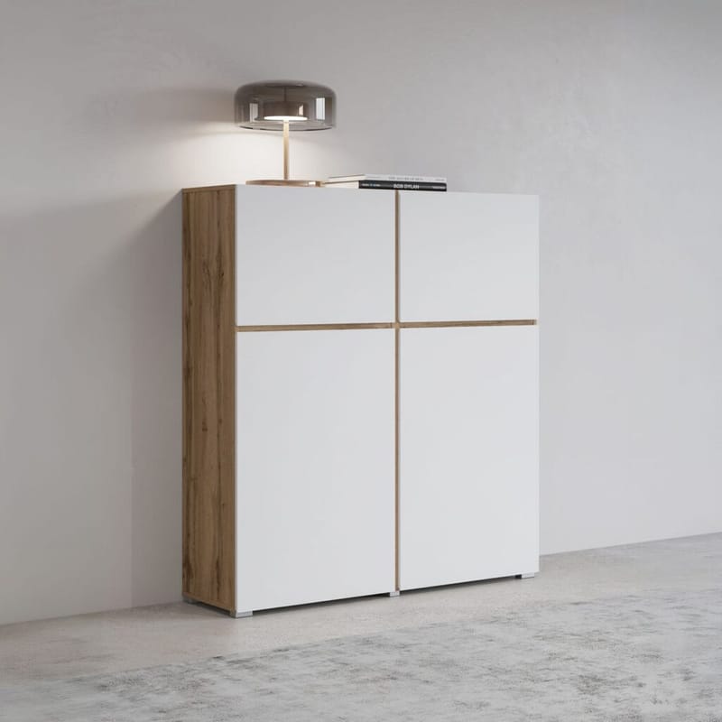 Skjenk Cross 4 Dører - Hvit - Oppbevaring - Oppbevaringsmøbler - Sideboard & skjenk