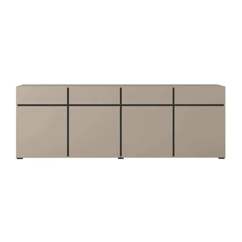 Skjenk Cross 4 dører med 4 skuffer - Congo - Svart - Oppbevaring - Oppbevaringsmøbler - Sideboard & skjenk