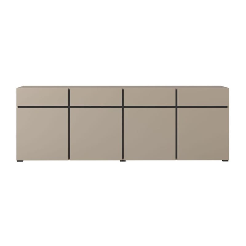 Skjenk Cross 4 dører med 4 skuffer - Congo - Svart - Oppbevaring - Oppbevaringsmøbler - Sideboard & skjenk