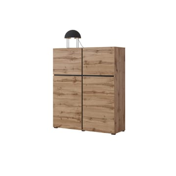 Skjenk Cross 4 Dører - Wotan eik - svart - Oppbevaring - Oppbevaringsmøbler - Sideboard & skjenk