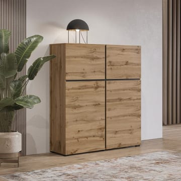 Skjenk Cross 4 Dører - Wotan eik - svart - Oppbevaring - Oppbevaringsmøbler - Sideboard & skjenk