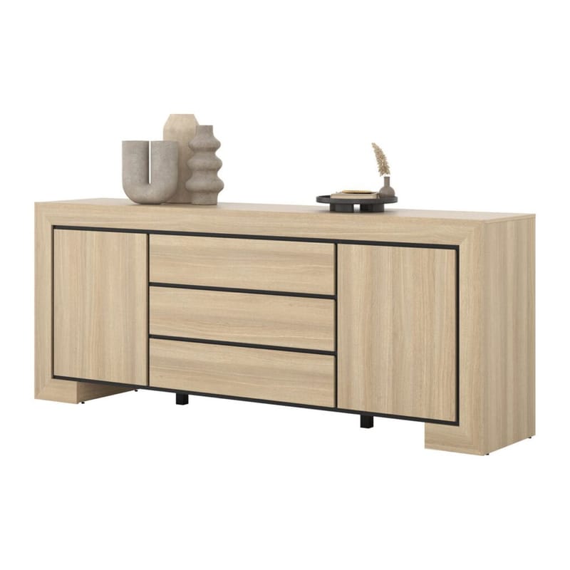 Skjenk Cuba II 2 dører med 3 skuffer - Oppbevaring - Oppbevaringsmøbler - Sideboard & skjenk