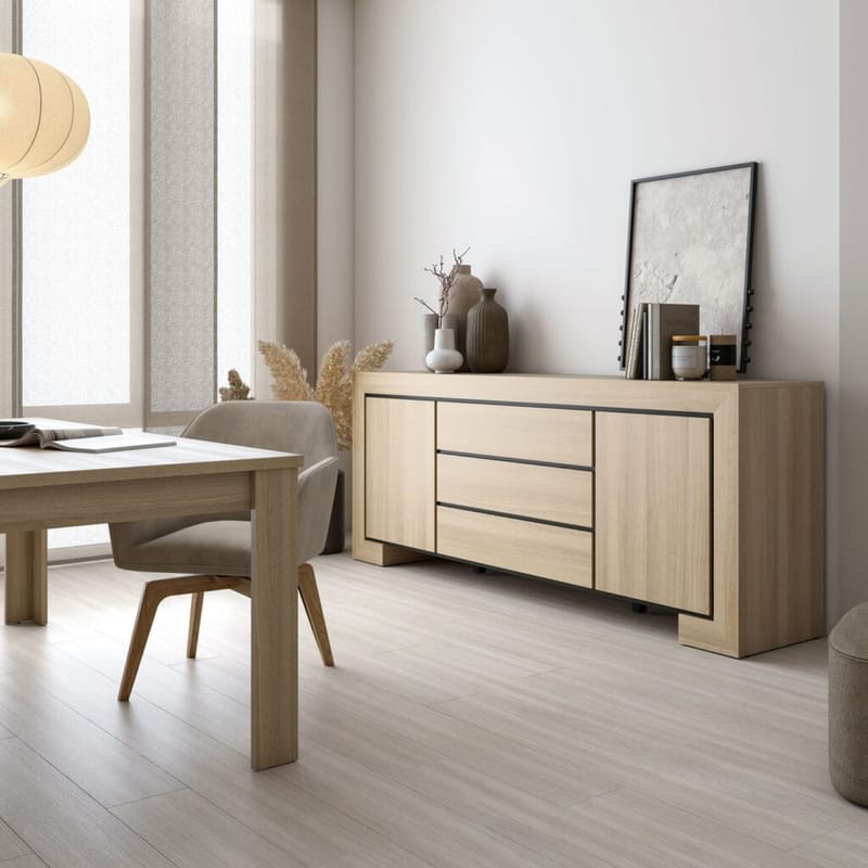 Skjenk Cuba II 2 dører med 3 skuffer - Oppbevaring - Oppbevaringsmøbler - Sideboard & skjenk