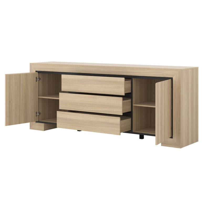 Skjenk Cuba II 2 dører med 3 skuffer - Oppbevaring - Oppbevaringsmøbler - Sideboard & skjenk