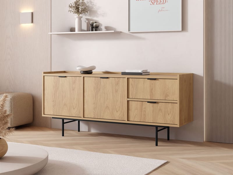 skjenk Edison Hickory-eik - Hickory-eik - Oppbevaring - Oppbevaringsmøbler - Sideboard & skjenk