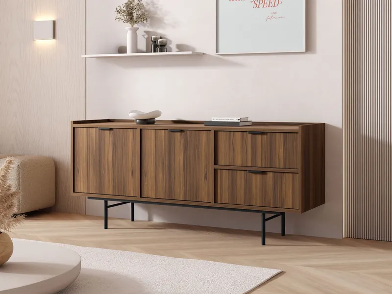 skjenk Edison Valnøtt - Valnøtt - Oppbevaring - Oppbevaringsmøbler - Sideboard & skjenk