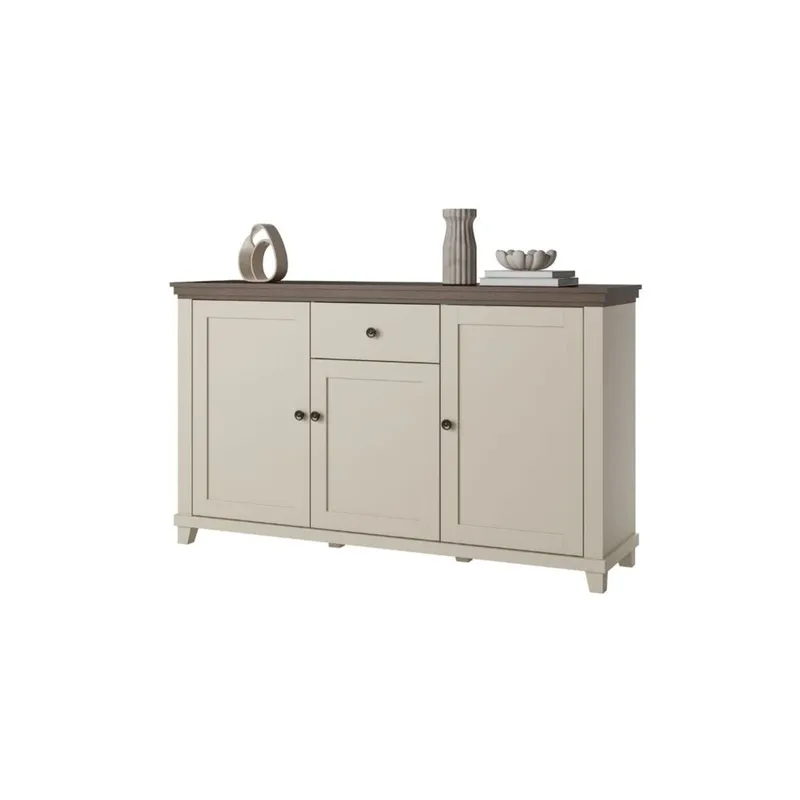 Skjenk Evora 3 dører 1 skuff - Lys Beige - Oppbevaring - Oppbevaringsmøbler - Sideboard & skjenk