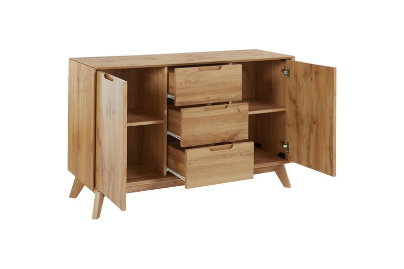 Skjenk Ezra 120x40x75 cm, Wotan eik - 120x40x75 cm, Wotan eik - Oppbevaring - Oppbevaringsmøbler - Sideboard & skjenk
