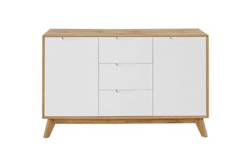 Skjenk Ezra 120x40x75 cm, Wotan eik/hvit - 120x40x75 cm, Wotan eik/hvit - Oppbevaring - Oppbevaringsmøbler - Sideboard & skjenk