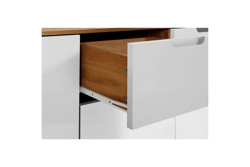 Skjenk Ezra 120x40x75 cm, Wotan eik/hvit - 120x40x75 cm, Wotan eik/hvit - Oppbevaring - Oppbevaringsmøbler - Sideboard & skjenk