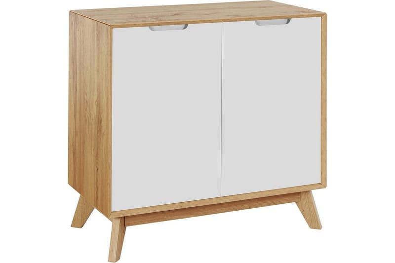 Skjenk Ezra 80x40x75 cm, Wotan eik/hvit, 80x40x75 cm, Wotan eik/hvit