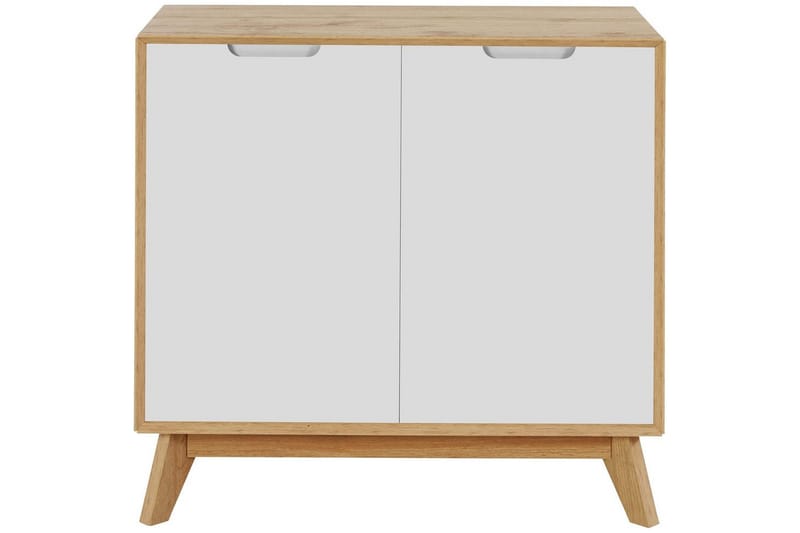 Skjenk Ezra 80x40x75 cm, Wotan eik/hvit - 80x40x75 cm, Wotan eik/hvit - Oppbevaring - Oppbevaringsmøbler - Sideboard & skjenk