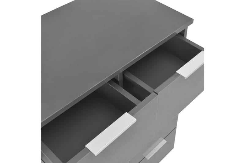 Skjenk høyglans grå 60x35x76 cm sponplate - Grå - Sideboard & skjenk