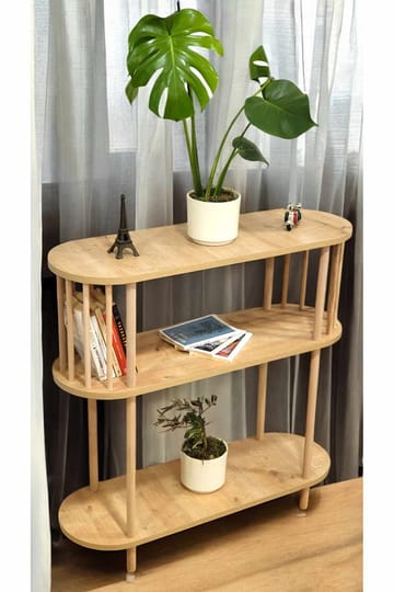 Skjenk Hanah Home Peka Slim (90 x 90 x 30 cm) Sapphire Oak - Sapphire Oak - Oppbevaring - Oppbevaringsmøbler - Sideboard & skjenk