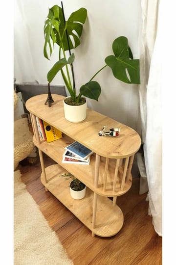 Skjenk Hanah Home Peka Slim (90 x 90 x 30 cm) Sapphire Oak - Sapphire Oak - Oppbevaring - Oppbevaringsmøbler - Sideboard & skjenk