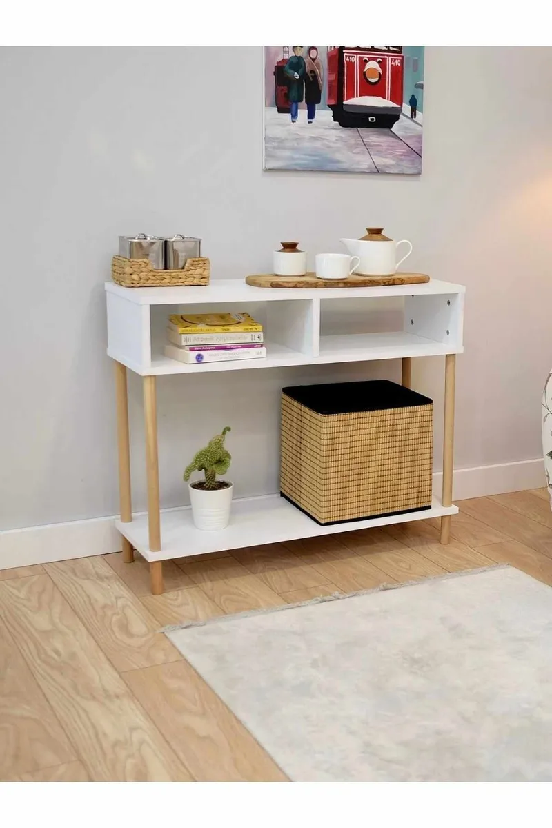 Skjenk Hanah Home Peka Sideboard (90 x 75 x 30 cm) Hvit - Hvit - Oppbevaring - Oppbevaringsmøbler - Sideboard & skjenk