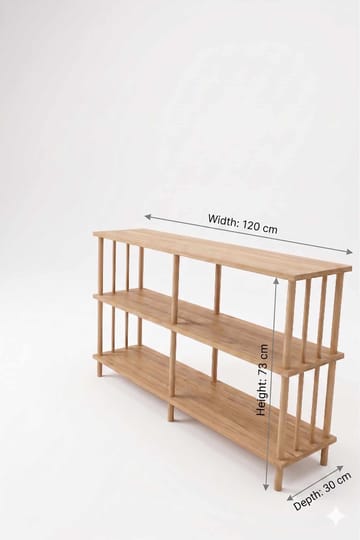 Skjenk Hanah Home Peka Wide (120 x 73 x 30 cm) Furu - Furu - Oppbevaring - Oppbevaringsmøbler - Sideboard & skjenk