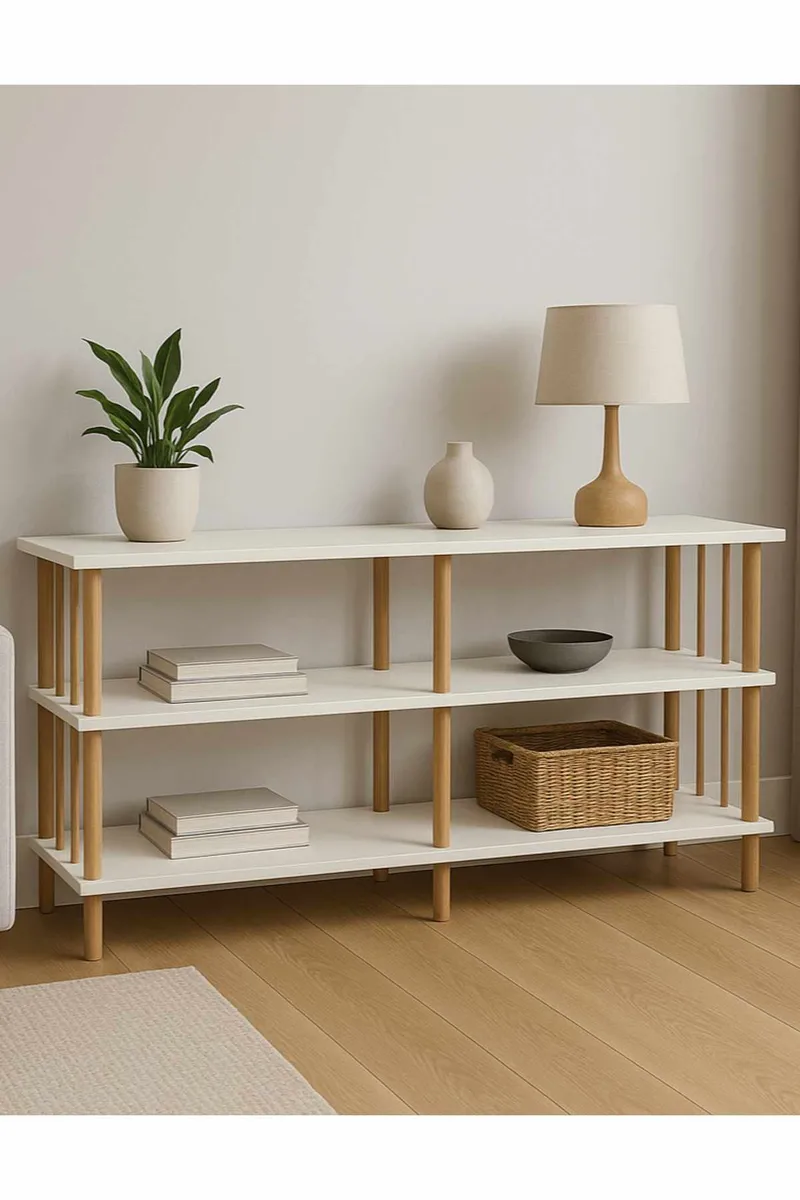 Skjenk Hanah Home Peka Wide (120 x 73 x 30 cm) Hvit - Hvit - Oppbevaring - Oppbevaringsmøbler - Sideboard & skjenk