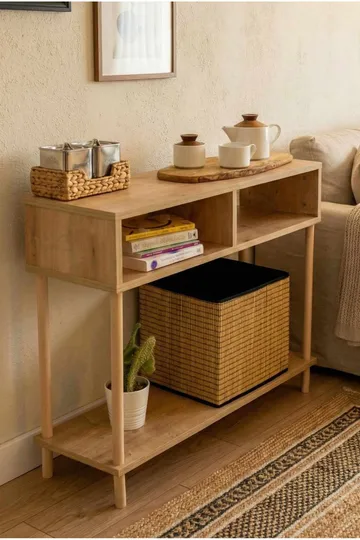 Skjenk Hanah Home Peka Sideboard (90 x 75 x 30 cm) Sapphire Oak - Sapphire Oak - Oppbevaring - Oppbevaringsmøbler - Sideboard & skjenk