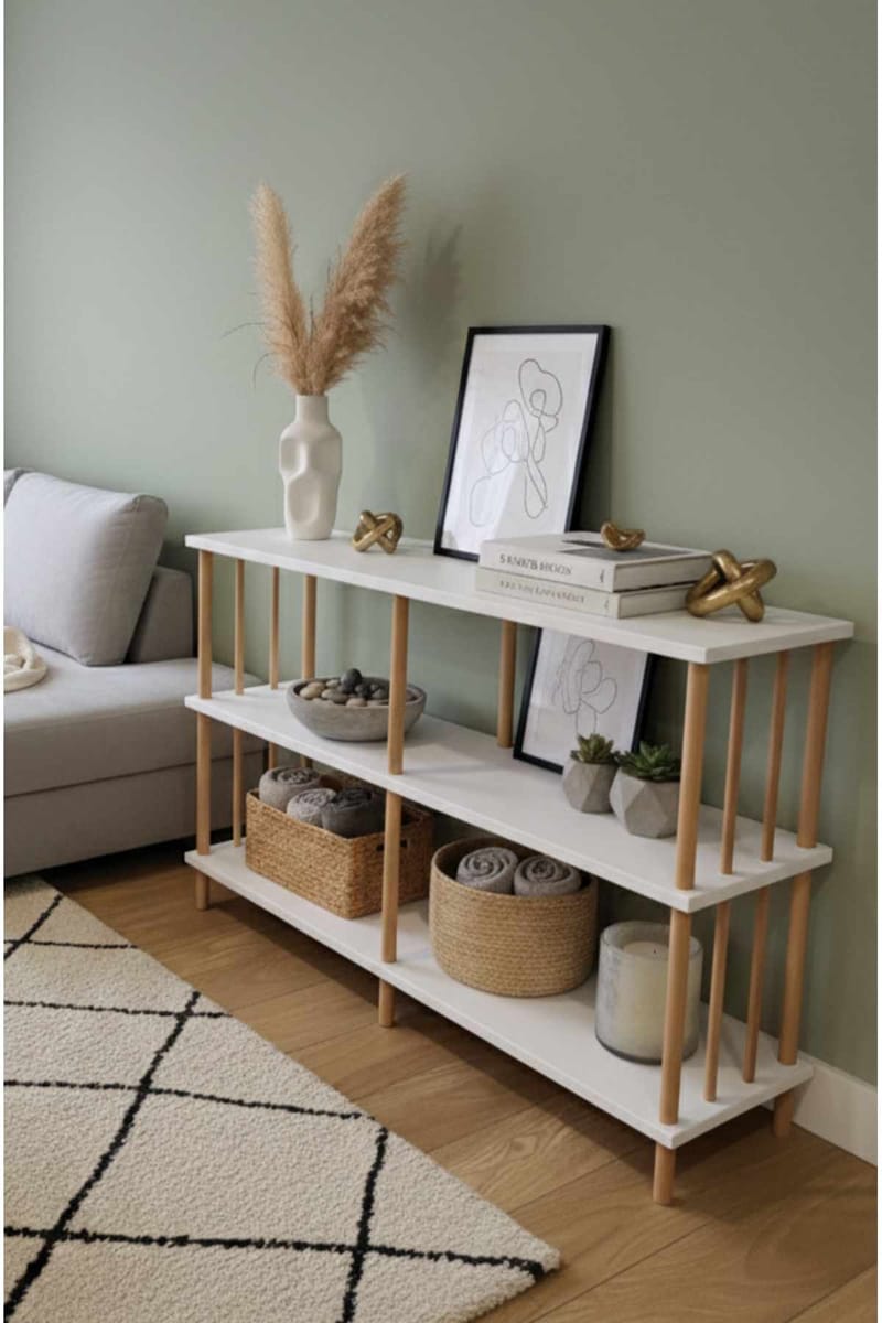 Skjenk Hanah Home Peka Wide (120 x 73 x 30 cm) Hvit - Hvit - Oppbevaring - Oppbevaringsmøbler - Sideboard & skjenk