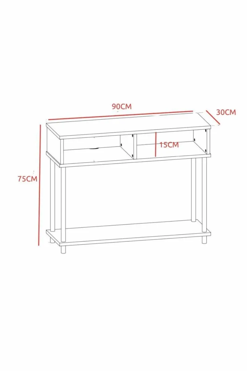 Skjenk Hanah Home Peka Sideboard (90 x 75 x 30 cm) Sapphire Oak - Sapphire Oak - Oppbevaring - Oppbevaringsmøbler - Sideboard & skjenk