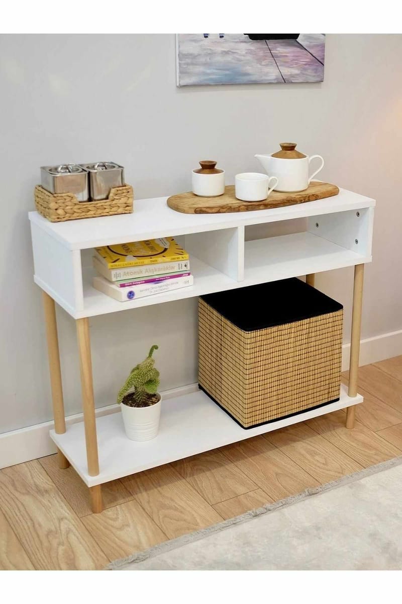 Skjenk Hanah Home Peka Sideboard (90 x 75 x 30 cm) Hvit - Hvit - Oppbevaring - Oppbevaringsmøbler - Sideboard & skjenk