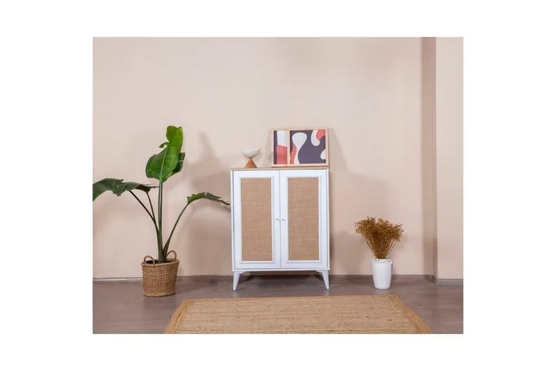 Skjenk Jatinder Hvit / Eik - Natur/Hvit - Oppbevaring - Oppbevaringsmøbler - Sideboard & skjenk