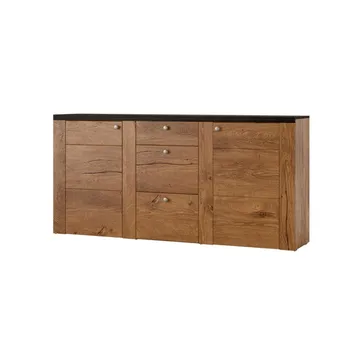 Skjenk Larona 2 dører med 3 skuffer - Lefkas Eik - Oppbevaring - Oppbevaringsmøbler - Sideboard & skjenk