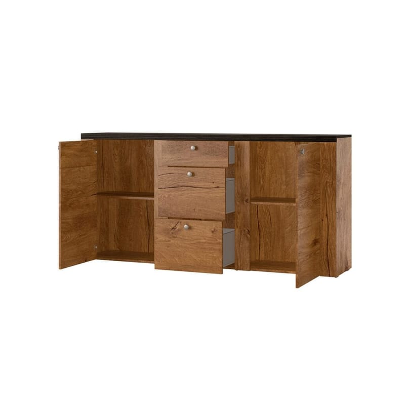 Skjenk Larona 2 dører med 3 skuffer - Lefkas Eik - Oppbevaring - Oppbevaringsmøbler - Sideboard & skjenk
