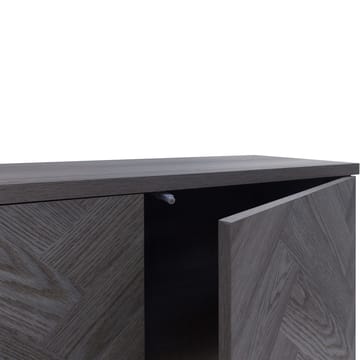 Skjenk Loft24 Charlene Grått fiskebein/grå eik 3 dører - Grå eik i fiskebeinsmønster / grå eik - Oppbevaring - Oppbevaringsmøbler - Sideboard & skjenk