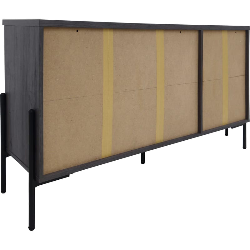 Skjenk Loft24 Charlene Grått fiskebein/grå eik 3 dører - Grå eik i fiskebeinsmønster / grå eik - Oppbevaring - Oppbevaringsmøbler - Sideboard & skjenk
