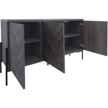 Skjenk Loft24 Charlene Grått fiskebein/grå eik 3 dører - Grå eik i fiskebeinsmønster / grå eik - Oppbevaring - Oppbevaringsmøbler - Sideboard & skjenk