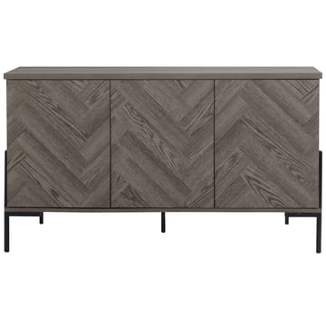 Skjenk Loft24 Charlene Hvitt fiskebein/hvit eik 3 dører - Hvit eik i fiskebeinsmønster / hvit eik - Oppbevaring - Oppbevaringsmøbler - Sideboard & skjenk