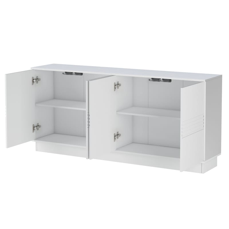 Skjenk Loft24 Toro Hvit - Hvit - Oppbevaring - Oppbevaringsmøbler - Sideboard & skjenk