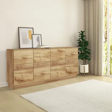 Skjenk Loft24 Toro Wotan-eik - Wotan-eik - Oppbevaring - Oppbevaringsmøbler - Sideboard & skjenk