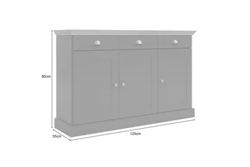 Skjenk Motala Antrasitt/Eik - Antrasitt/Eik - Oppbevaring - Oppbevaringsmøbler - Sideboard & skjenk