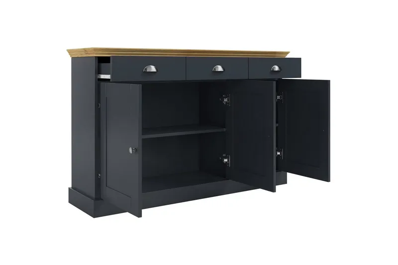 Skjenk Motala Antrasitt/Eik - Antrasitt/Eik - Oppbevaring - Oppbevaringsmøbler - Sideboard & skjenk