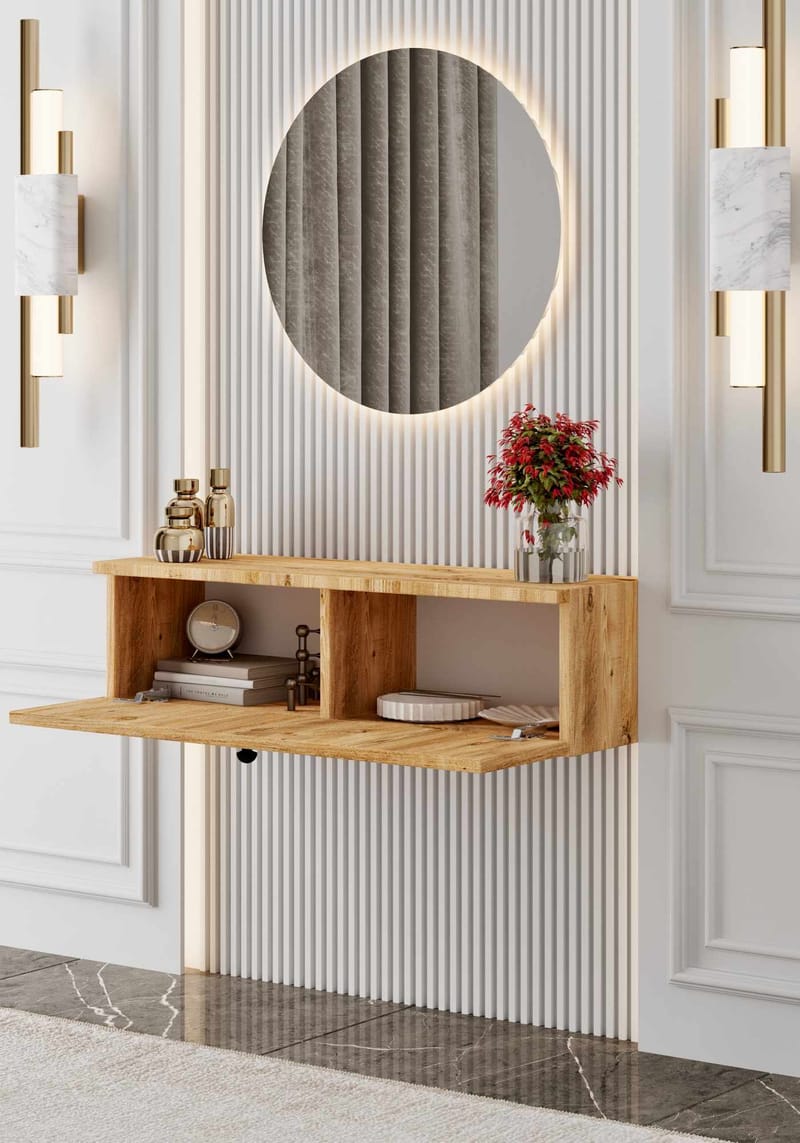 Skjenk Nordure Mimosa (90 x 26 x 22 cm) Atlantic Pine - Atlantic Pine - Oppbevaring - Oppbevaringsmøbler - Sideboard & skjenk