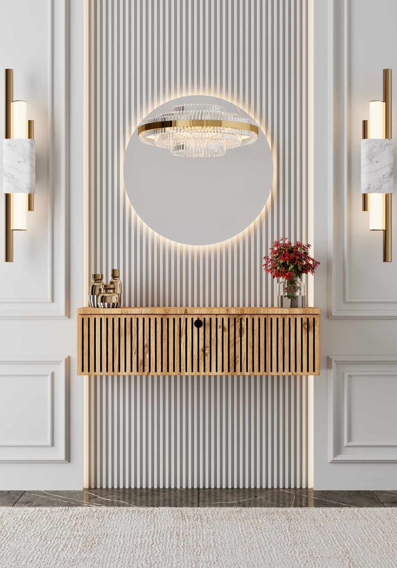 Skjenk Nordure Mimosa (90 x 26 x 22 cm) Atlantic Pine - Atlantic Pine - Oppbevaring - Oppbevaringsmøbler - Sideboard & skjenk