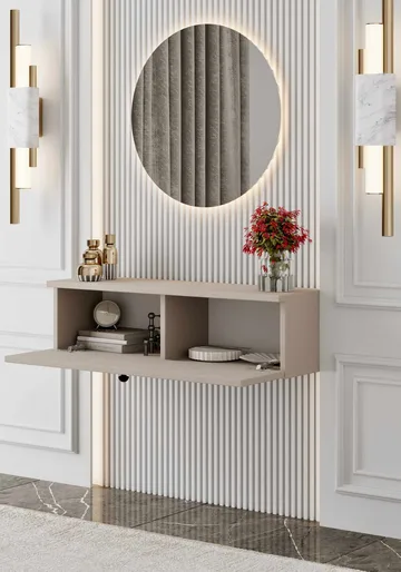 Skjenk Nordure Mimosa (90 x 26 x 22 cm) Sandstein - Sandstein - Oppbevaring - Oppbevaringsmøbler - Sideboard & skjenk