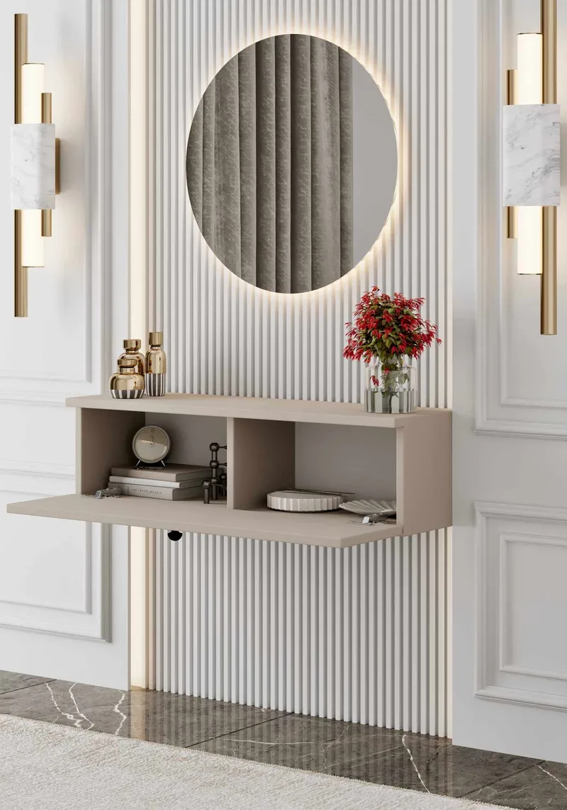 Skjenk Nordure Mimosa (90 x 26 x 22 cm) Sandstein - Sandstein - Oppbevaring - Oppbevaringsmøbler - Sideboard & skjenk