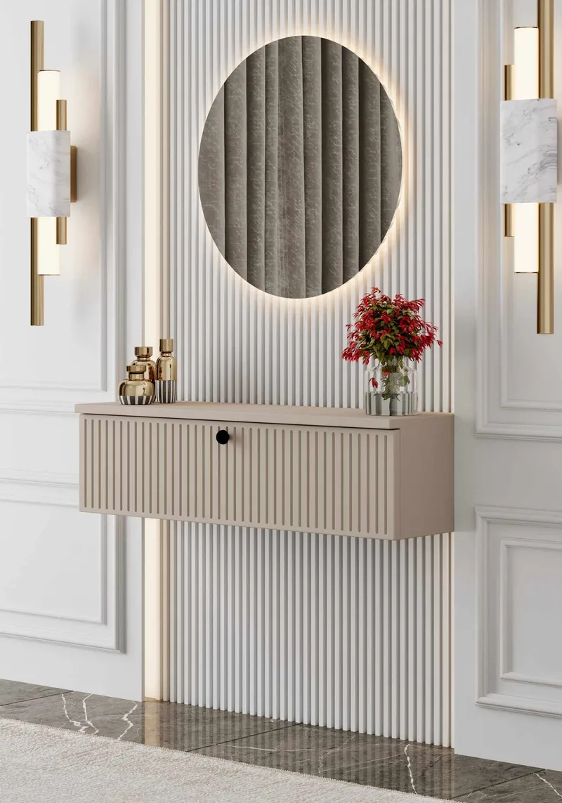 Skjenk Nordure Mimosa (90 x 26 x 22 cm) Sandstein - Sandstein - Oppbevaring - Oppbevaringsmøbler - Sideboard & skjenk
