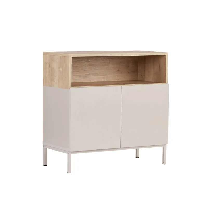Skjenk Nordure Palmer (80 x 80 x 40 cm) Sandstein Safir Eik - Sandstein Safir Eik - Oppbevaring - Oppbevaringsmøbler - Sideboard & skjenk