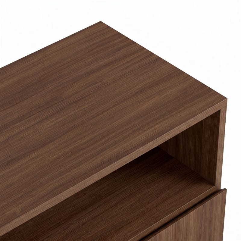 Skjenk Nordure Palmer (80 x 80 x 40 cm) Milano Valnøtt Svart - Milano valnøtt og svart - Oppbevaring - Oppbevaringsmøbler - Sideboard & skjenk